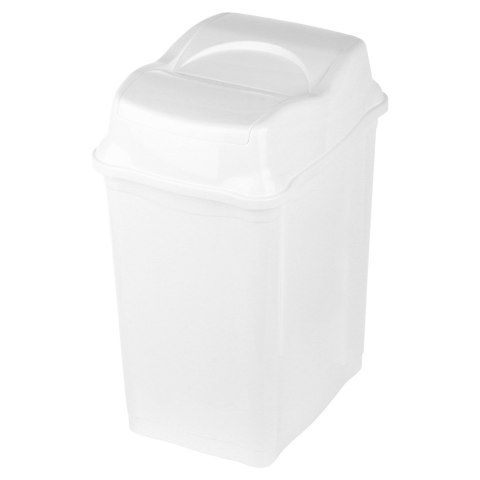 Kosz na śmieci do biura łazienki kuchni łazienkowy plastikowy biały 28L ORION 731344