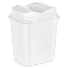 Kosz na śmieci do biura łazienki kuchni łazienkowy plastikowy biały 9L ORION 731338