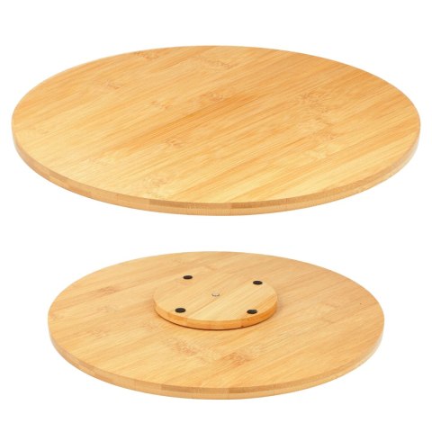 Obrotowa deska do serwowania krojenia pizzy drewniana na pizzę 35cm BRUNBESTE BB-2567