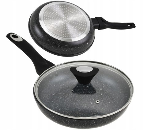 Patelnia z powłoką granitową 18cm KRISBERG Marmo KS-2676