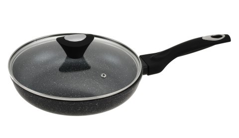 Patelnia z powłoką granitową 22cm KRISBERG Marmo KS-2678