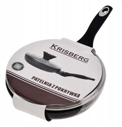 Patelnia z powłoką granitową 22cm KRISBERG Marmo KS-2678