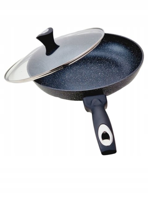 Patelnia z powłoką granitową 22cm KRISBERG Marmo KS-2678