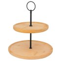Patera na ciasto owoce babeczki ciasta piętrowa drewniana BRUNBESTE BB-3803