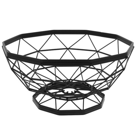 Stalowy koszyk na owoce 30.5x14cm czarny KRISBERG KS-2537