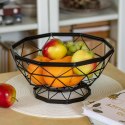 Stalowy koszyk na owoce 30.5x14cm czarny KRISBERG KS-2537