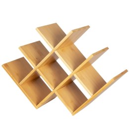 Stojak na butelki wina wino organizer drewniany do 8 butelek BRUNBESTE BB-3804