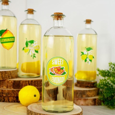 Szklana butelka na wodę lemoniadę soki smoothie sok 1L VILDE 139182