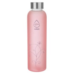 Szklana butelka na wodę soki lemoniadę różowa 600 ml ORION 143759