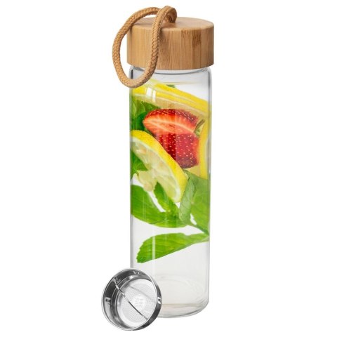 Szklana butelka na wodę soki lemoniadę z sitkiem 450 ml ORION 143757