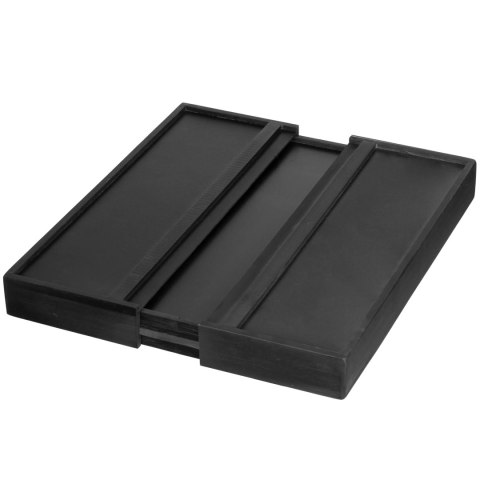 Wkład do szuflady na sztućce bambusowy rozkładany organizer przegrody czarny BRUNBESTE BB-2557